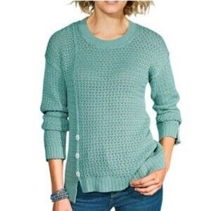 Soft Surroundings Touch of Cashmere Leander Sweater Sz M